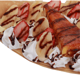 クレープブリュレいちごバナナチョコ生クリーム