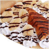 クレープブリュレバナナチョコ生クリーム