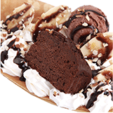 バナナチョコレートブラウニーケーキアイス